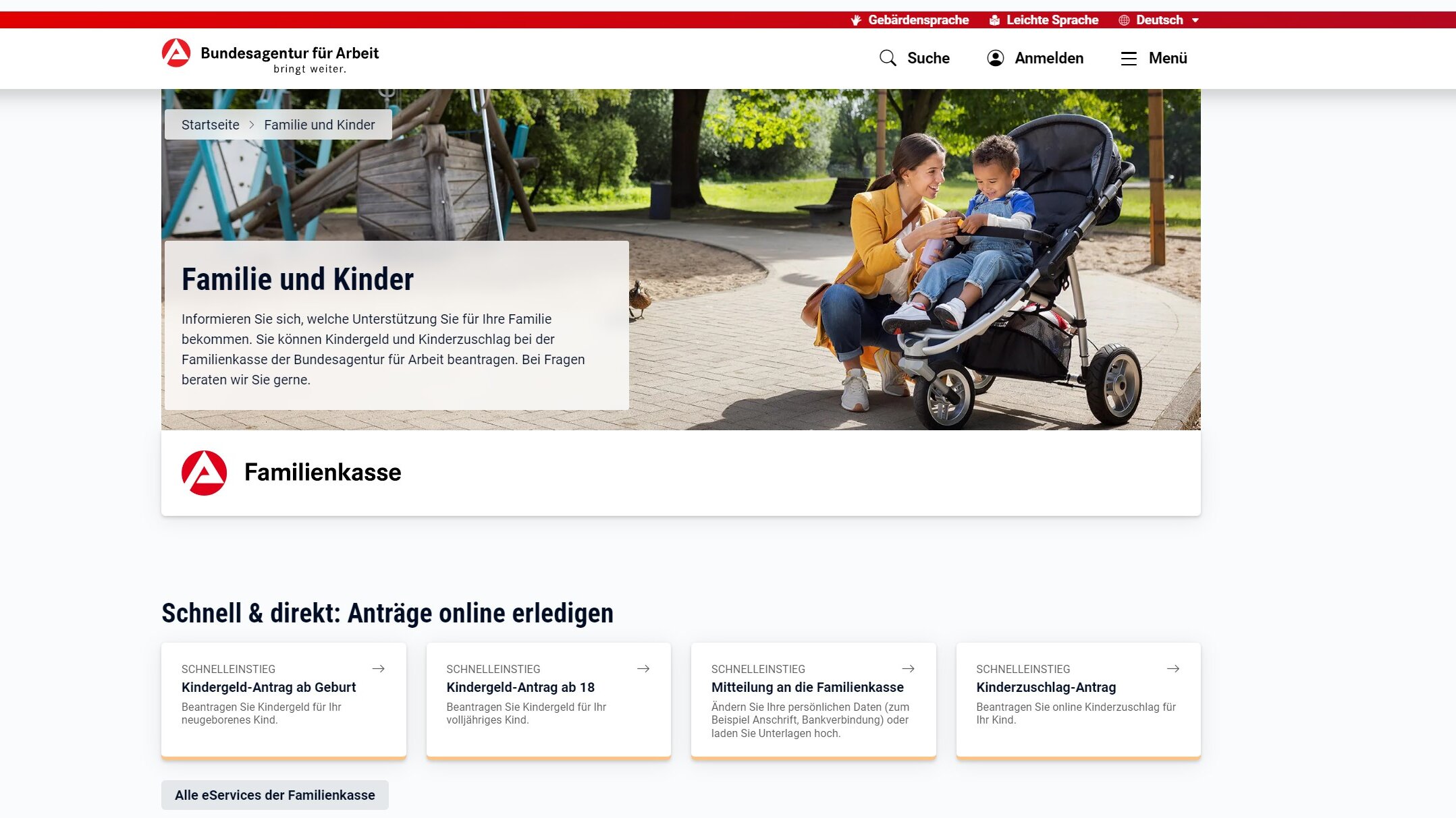 kindergeld kasse